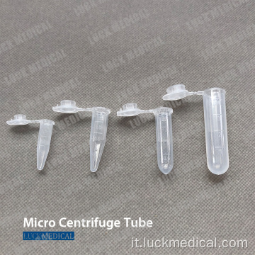 Tubo microcentrifuga in plastica usa e getta